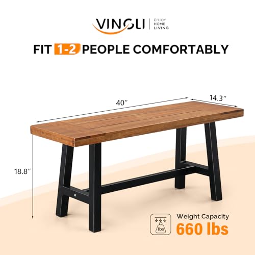 Outdoor Bench with Metal Legs D473865
