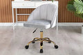 Velvet Home Office Desk Chair with Gold Metal Legs Q233602