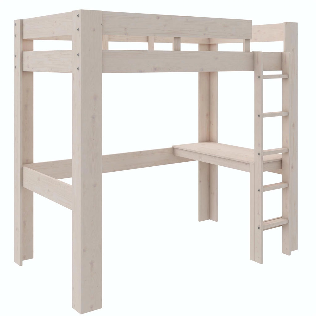 Twin Solid Wood Loft Bed with Desk I625203