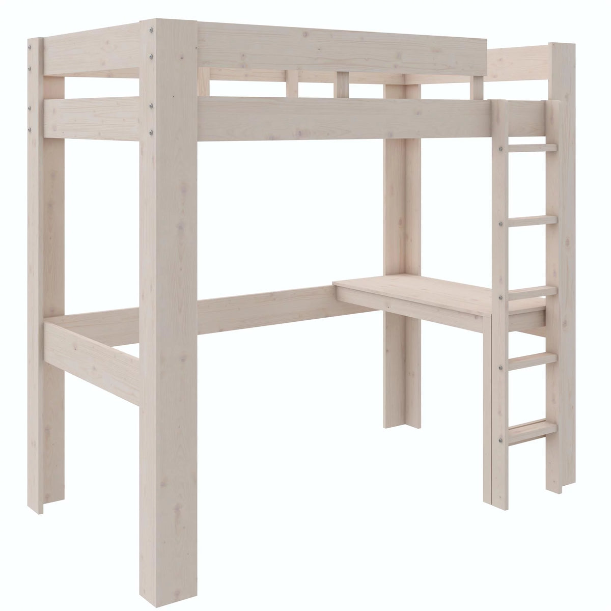 Twin Solid Wood Loft Bed with Desk I625203