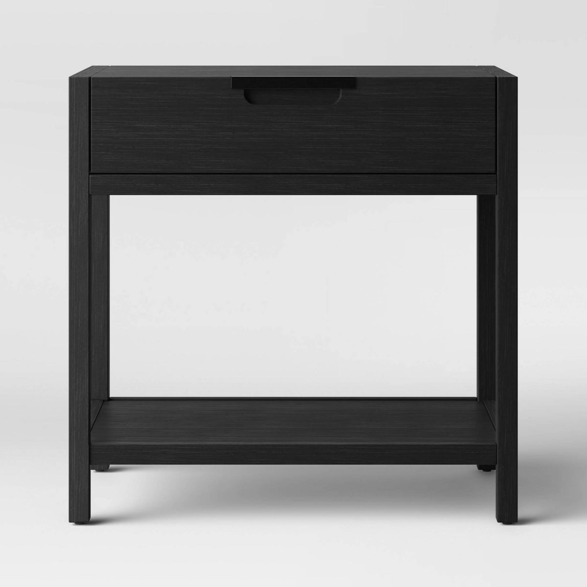 Black Nightstand with Drawer P408680