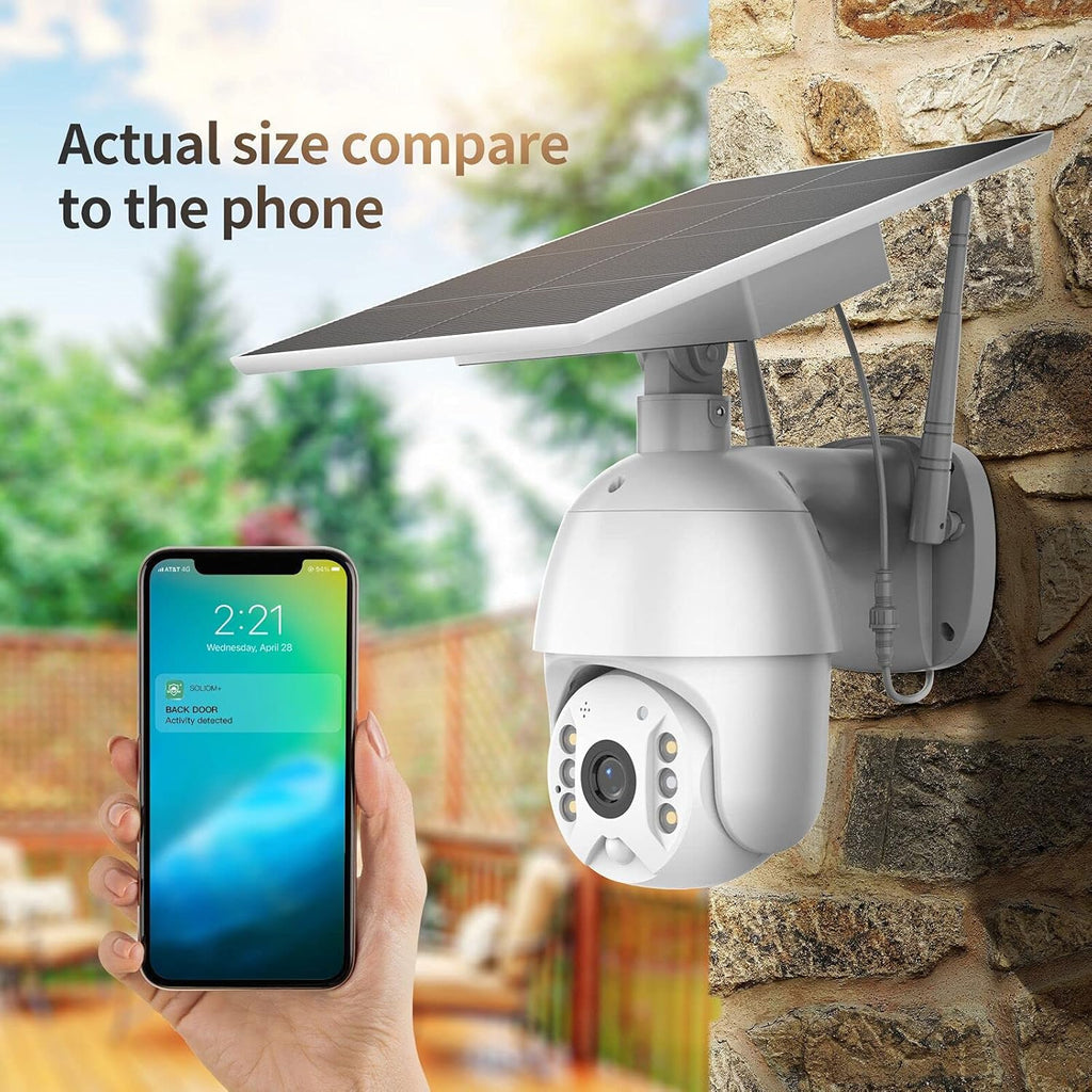 Wireless WiFi Pan Tilt 360° Solar Battery Powered Security Camera Z639