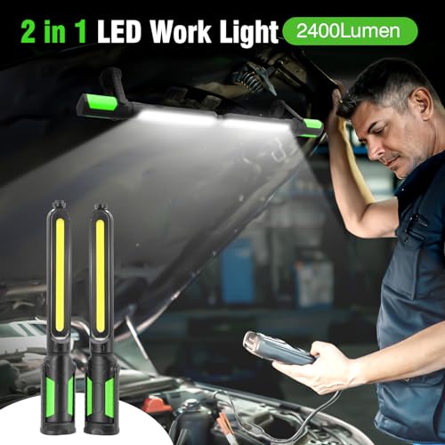 2400LM Rechargeable LED Work Light with Hooks S46548
