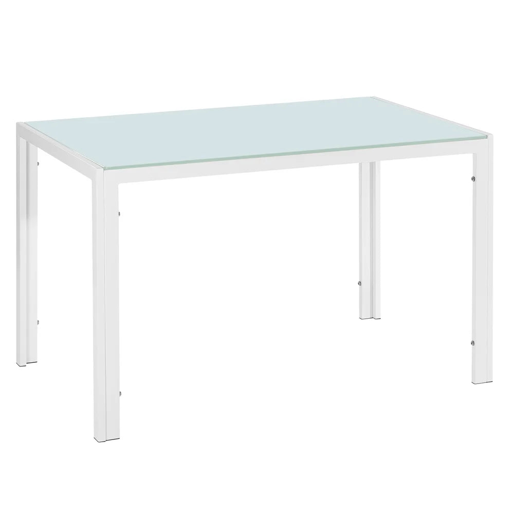 Glass Dining Table with 4 Metal Legs K456