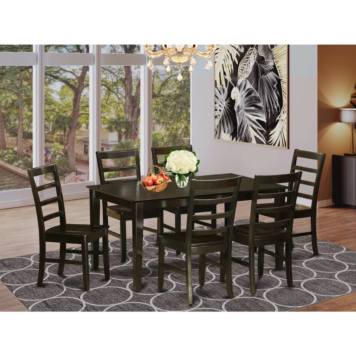 7 Piece Dining Table and 6 Chairs J599885