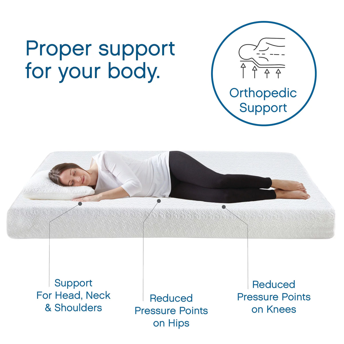 8 Gel Memory Foam Mattress, Twin U9184