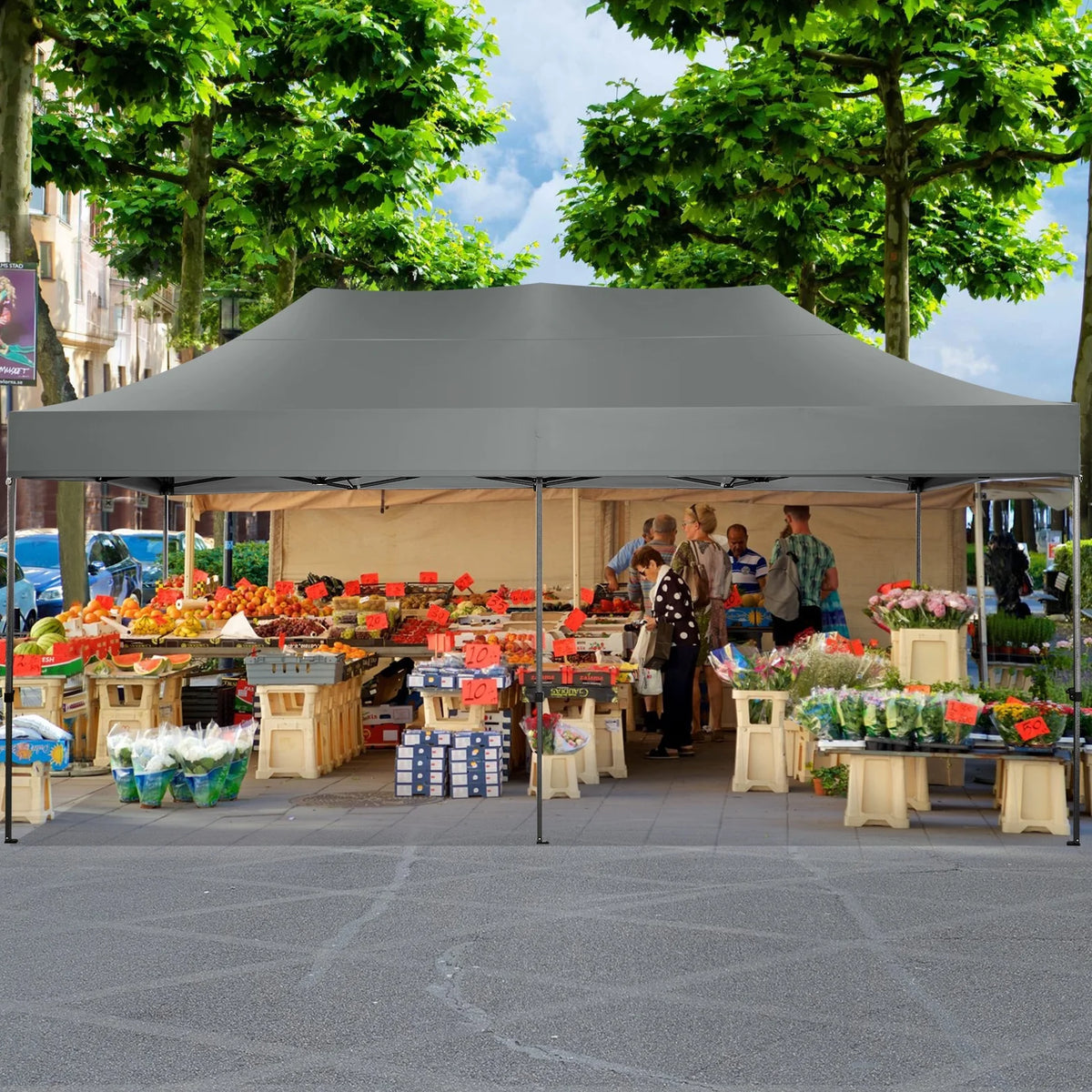 10x20 Heavy Duty Waterproof Canopy with Roller Bag U78846