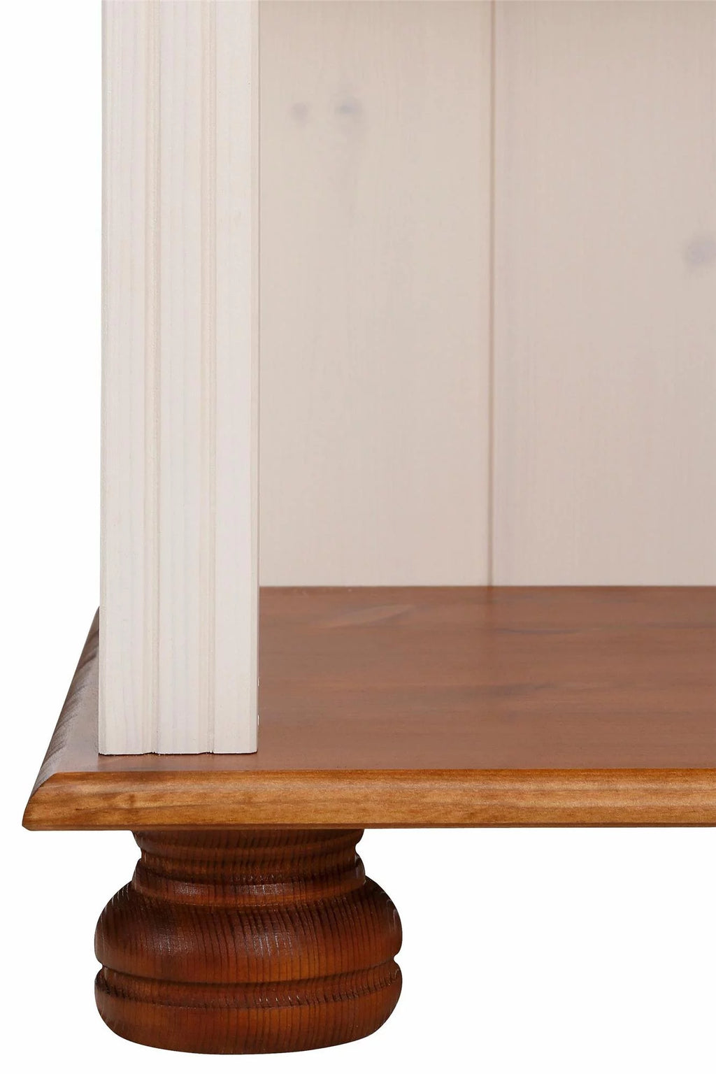 5 Shelf Open Bookcase, White and Honey H5230