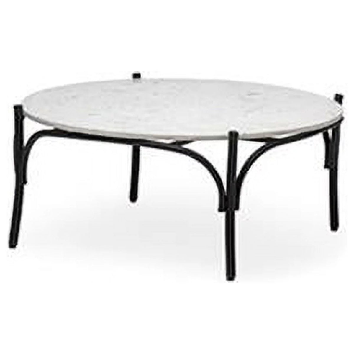 36 in. Round White Marble Top Coffee Table G865
