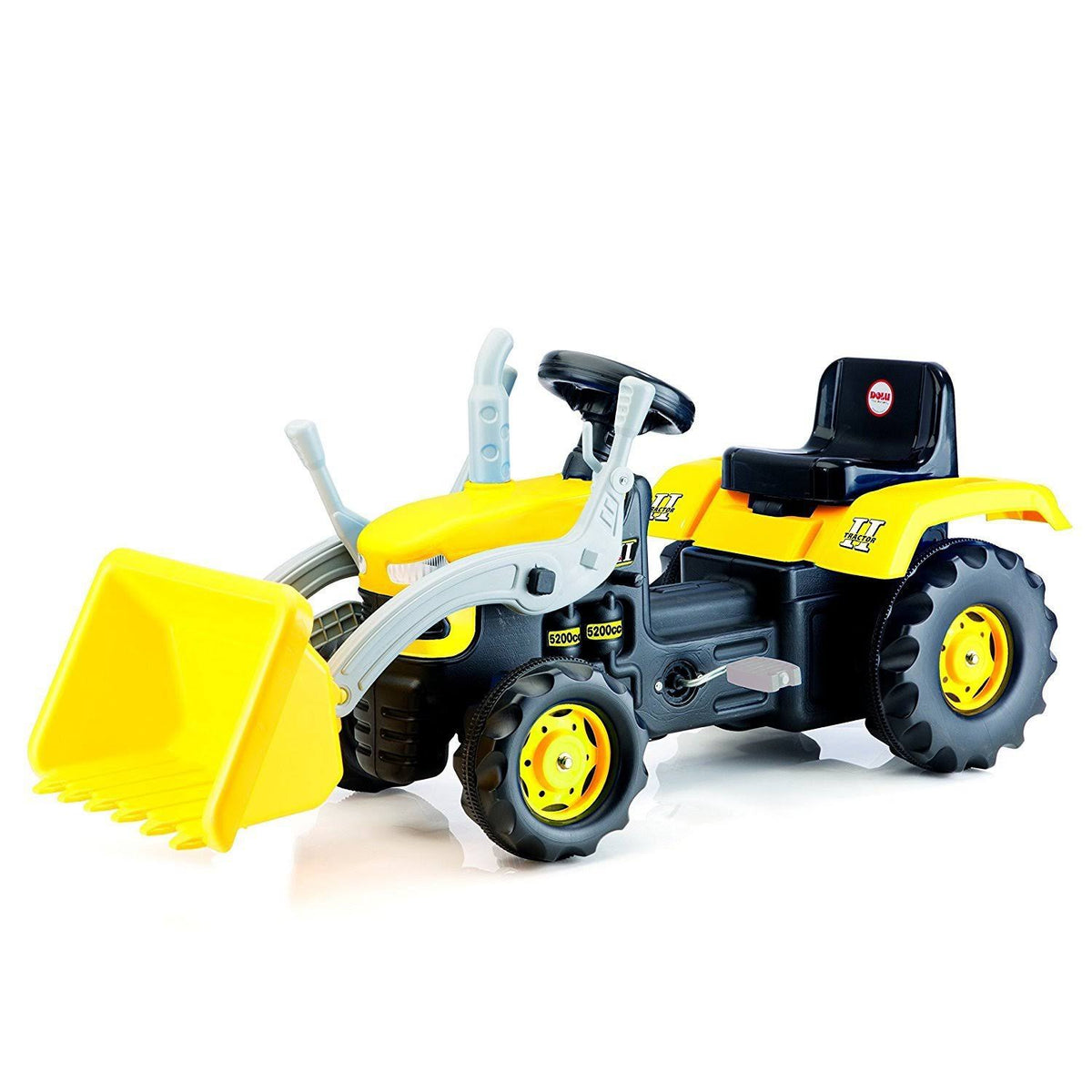 Yellow Ride-On Tractor with Excavator F6120