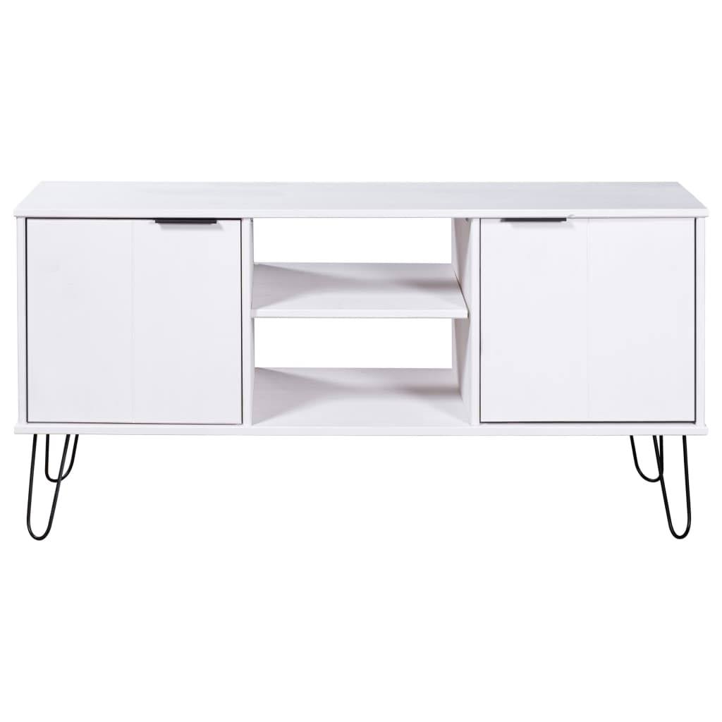 Gray Solid Pine Wood TV Cabinet R4617