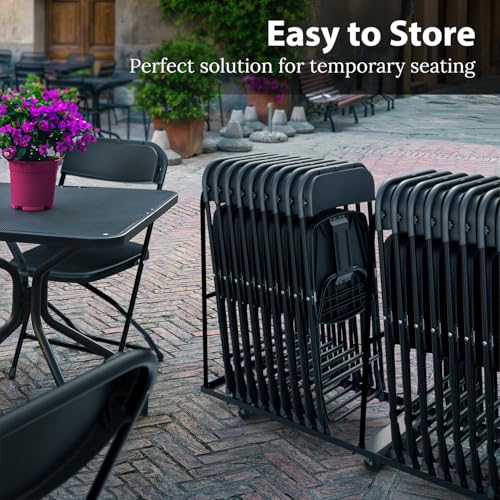White 4 Pack Foldable Plastic Chair A200