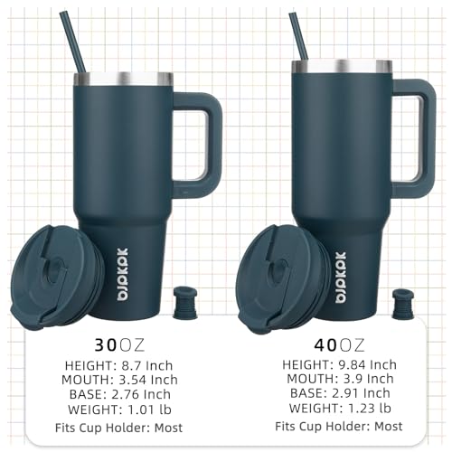 30 oz Stainless Steel Insulated Tumbler With Handle Lid And Straw I3451