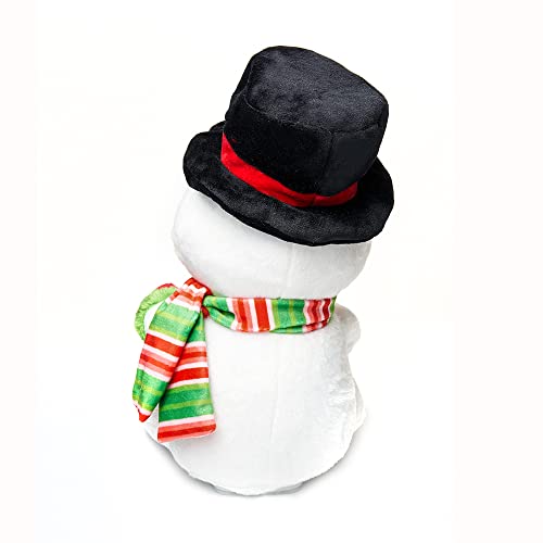 Animated Christmas Snowman LED Light Plush Toy 12 Inches Y4720