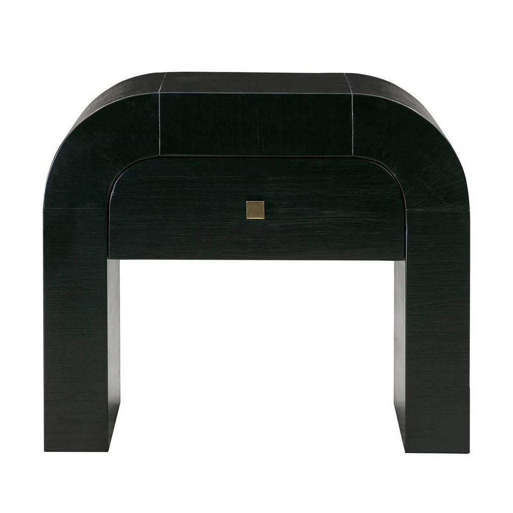 Black Acacia Wood Nightstand R235