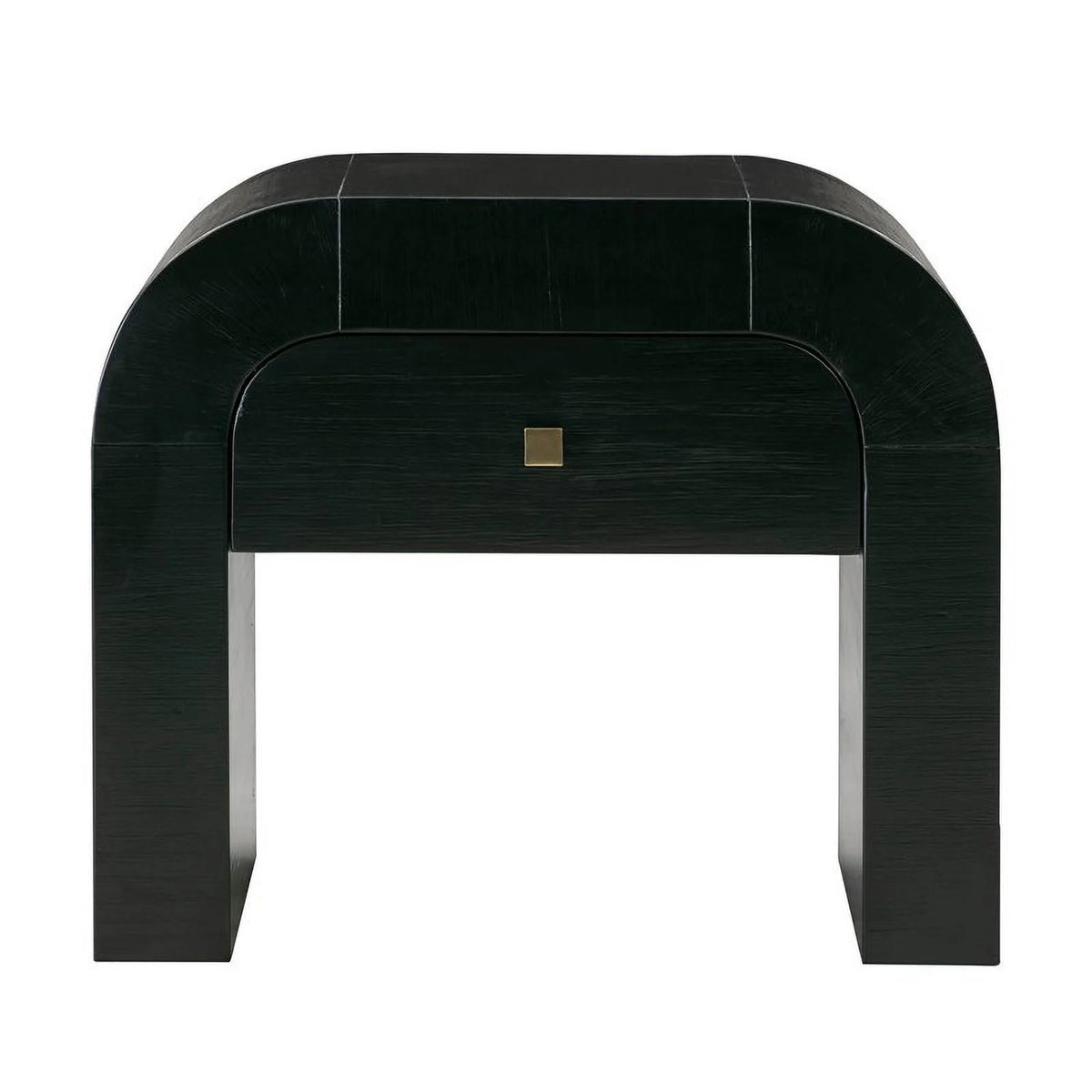 Black Acacia Wood Nightstand R235