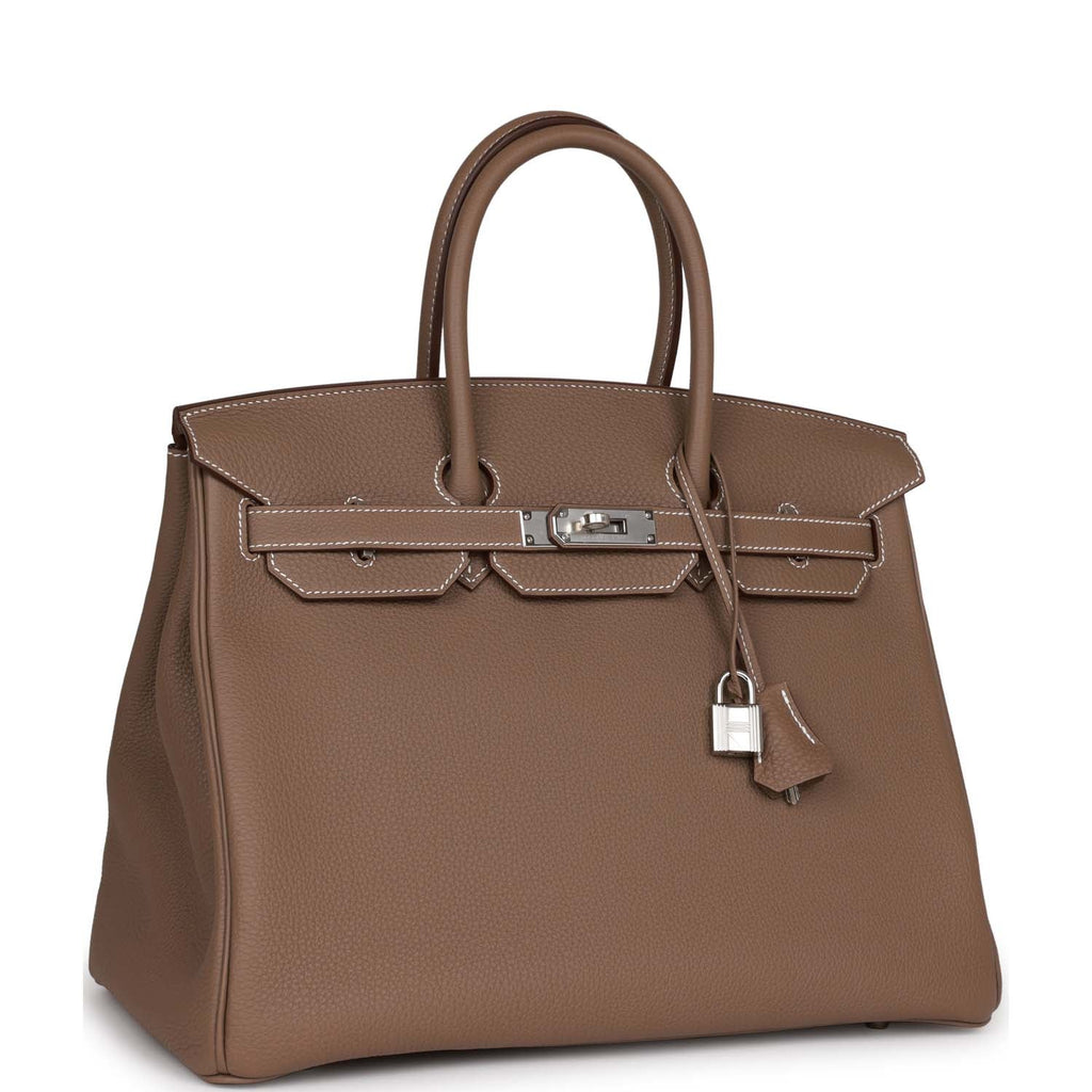 Birkin 35 Etoupe Togo Palladium Hardware M426