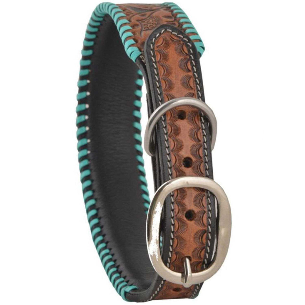 Tooled Leather Dog Collar B6966