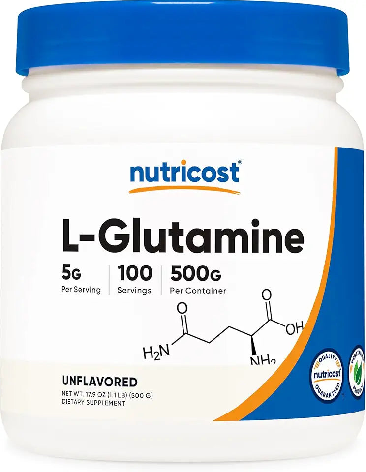 L-Glutamine Powder 500 Grams Unflavored I3615