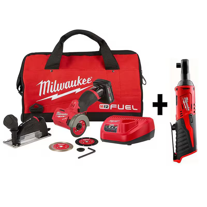 12V Cordless Brushless Cut Off Saw Kit with Ratchet V116