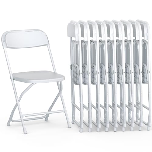 White 4 Pack Foldable Plastic Chair A200