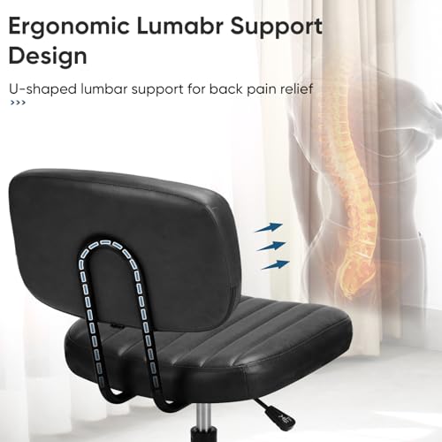 Deep Brown Height Adjustable PU Leather Swivel Office Chair R1393