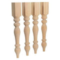 Unfinished Turned Table Legs Set Of 4 P855