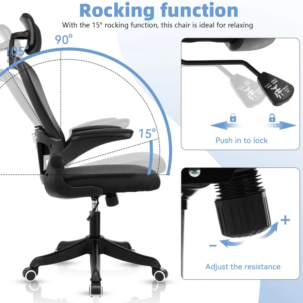 Black Mesh Ergonomic High Back Office Chair R558