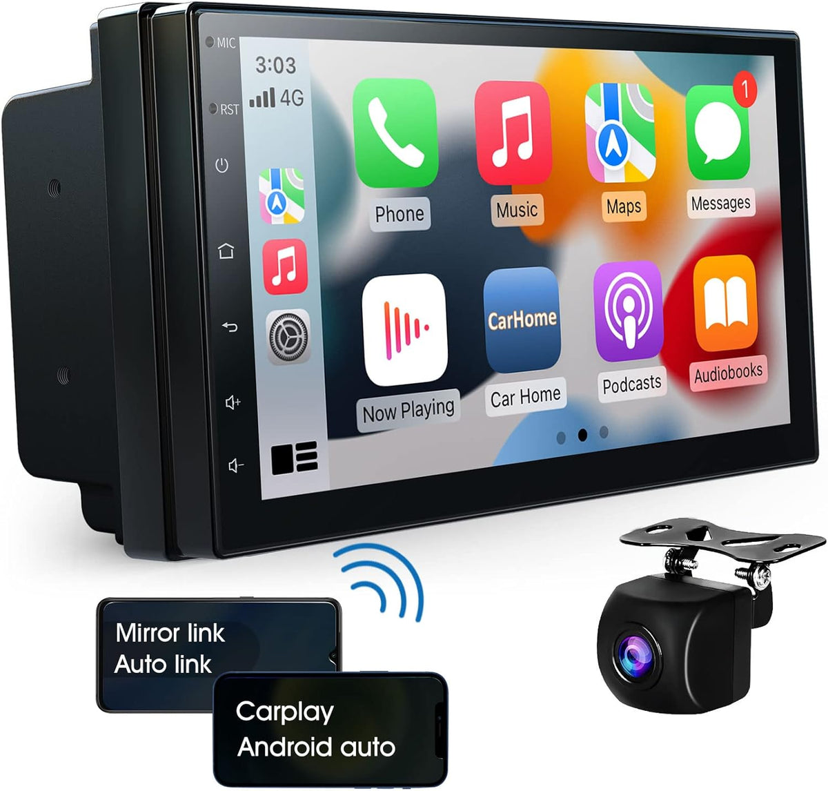 10.1 IPS Touchscreen Double Din Car Stereo with Backup Camera A945207