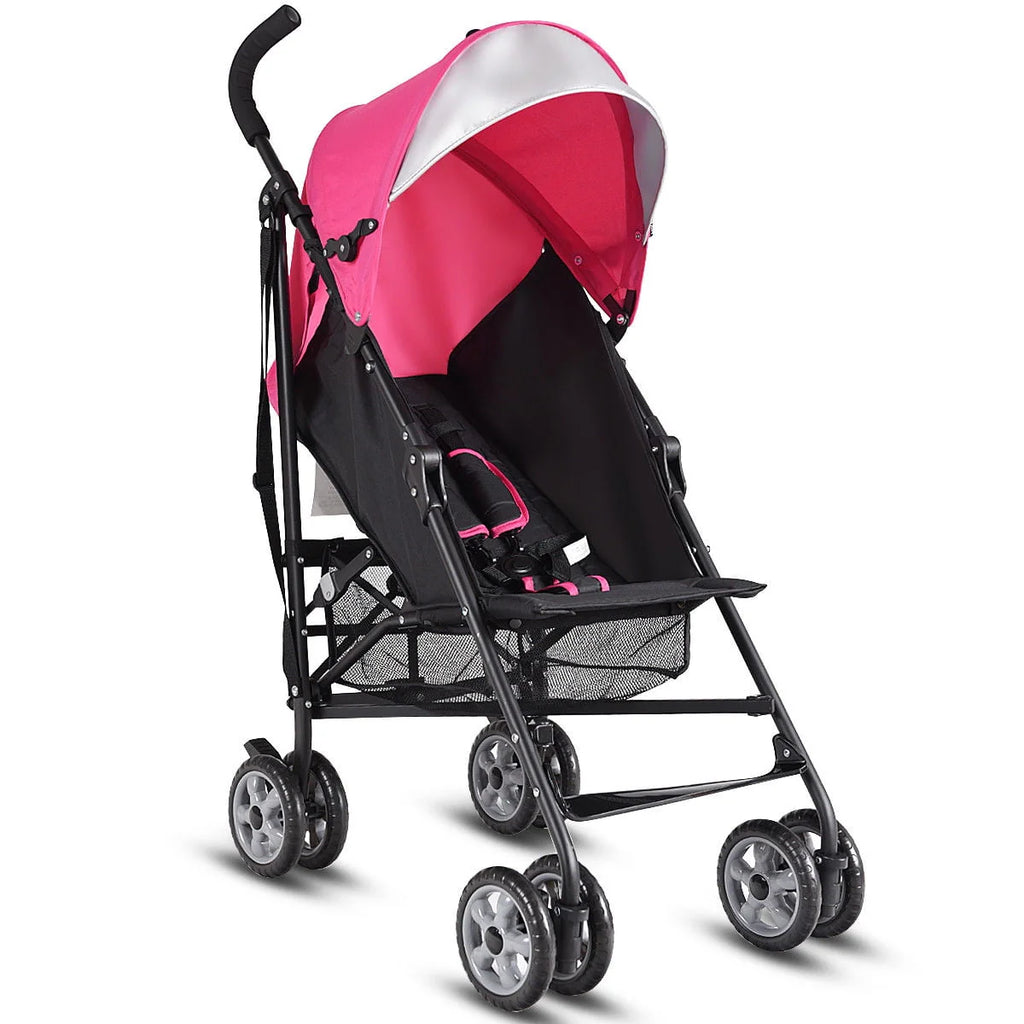 Folding Lightweight Umbrella Stroller with Storage Basket Black R422