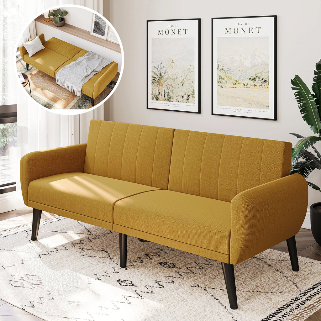 Convertible Sofa Bed Yellow W602