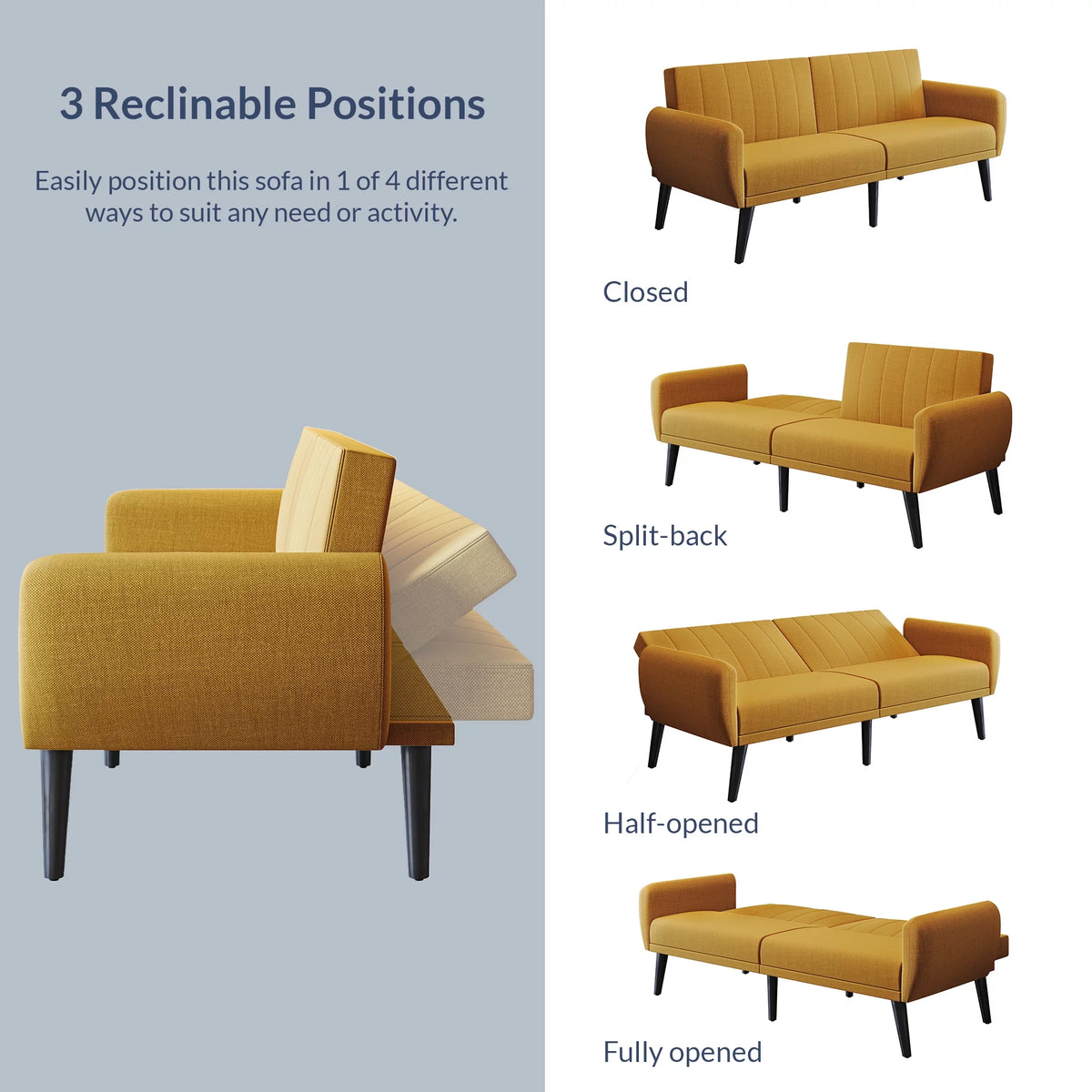 Convertible Sofa Bed Yellow W602