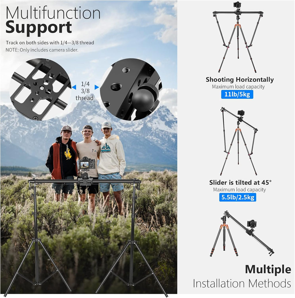 Motorized Camera Slider Carbon Fiber Dolly Rail with Remote Controller C486355