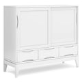 White Solid Hardwood Storage Cabinet I53444