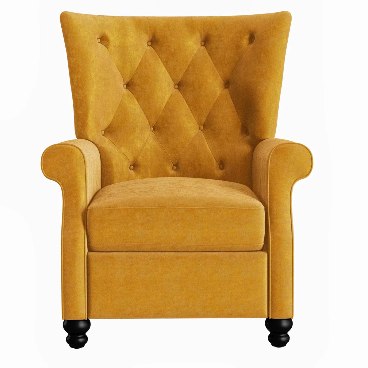 Navy Blue Velvet Push Back Recliner Q890