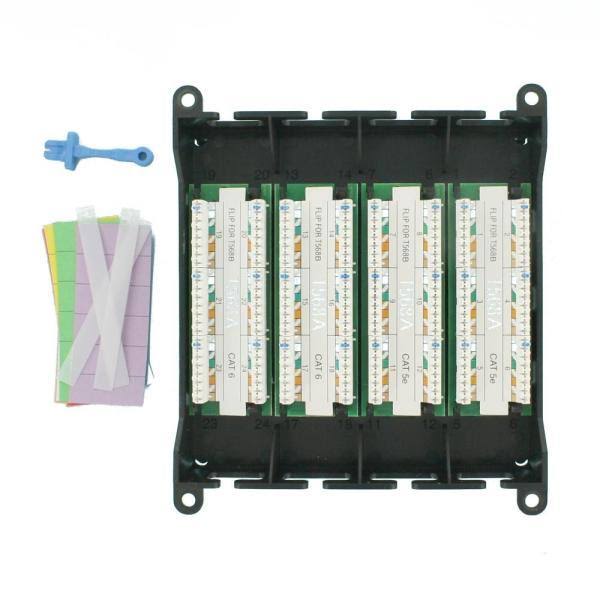 CAT 6 24 Port Black Patch Panel Z434