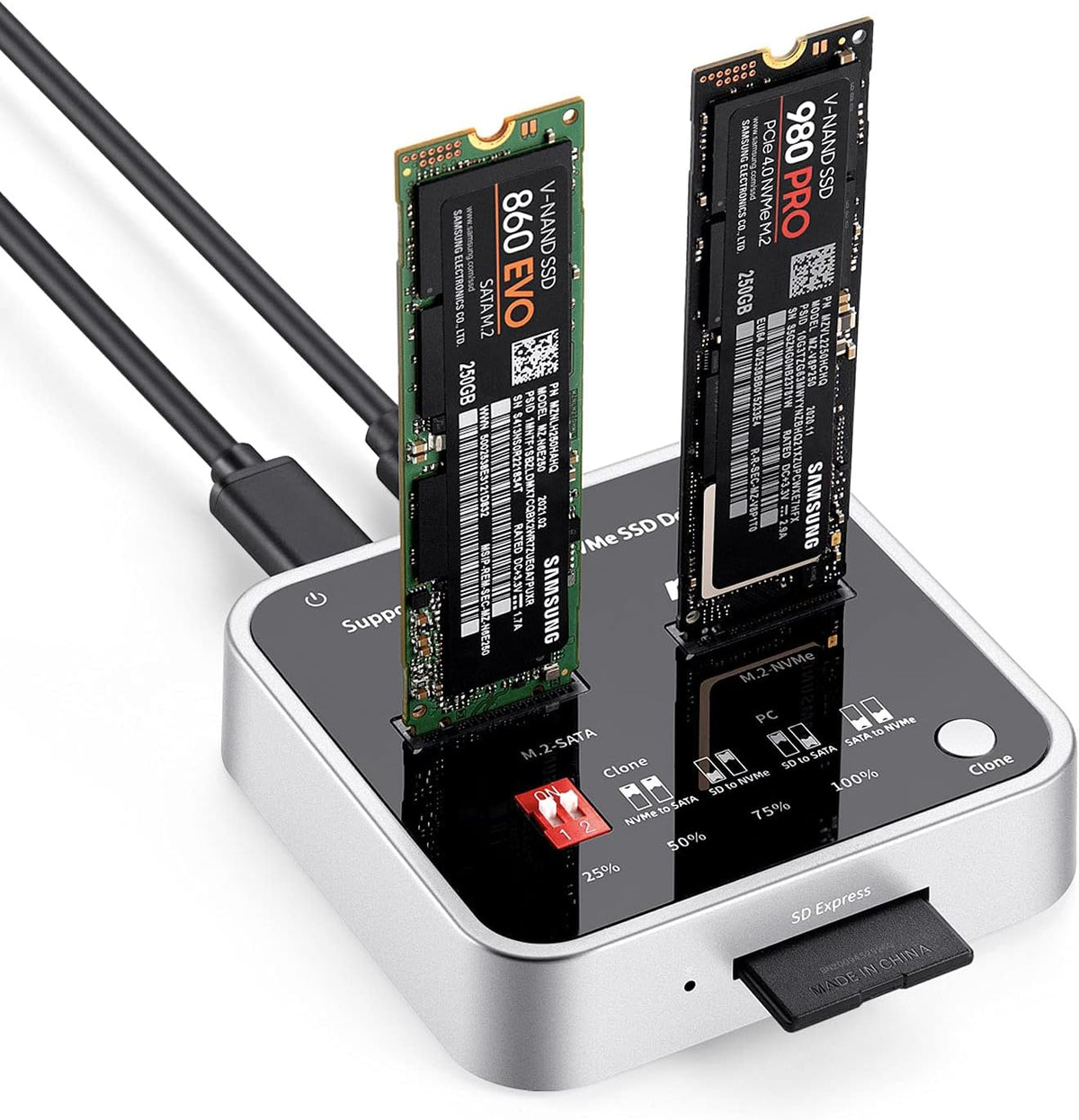 M.2 NVME/SATA SSD Docking Station V504921