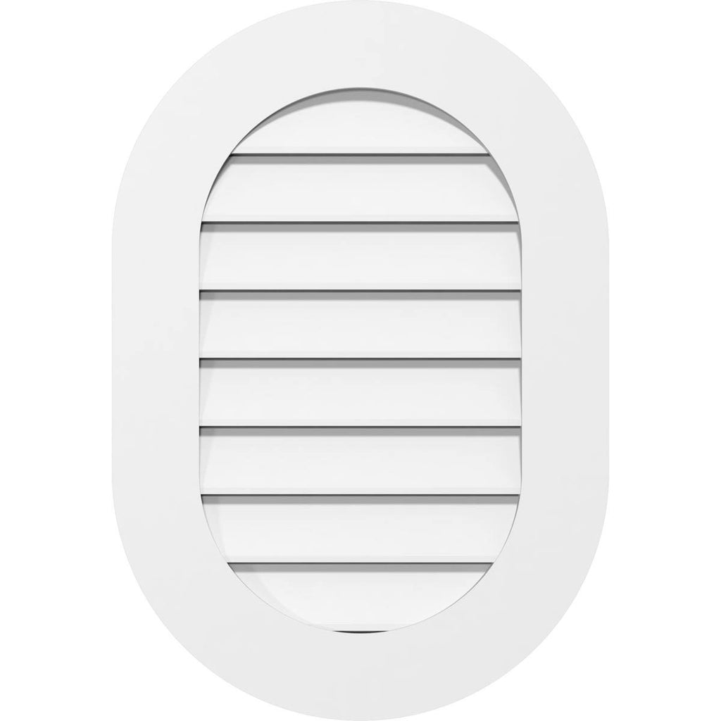 Vertical Round Ended Surface Mount PVC Gable Vent R984743