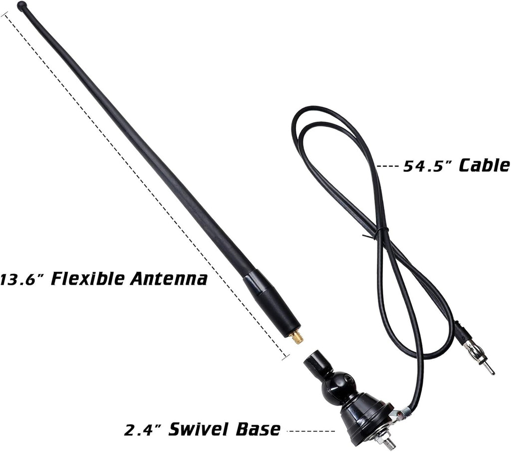 16 Inch Black AM/FM Marine Antenna O1419