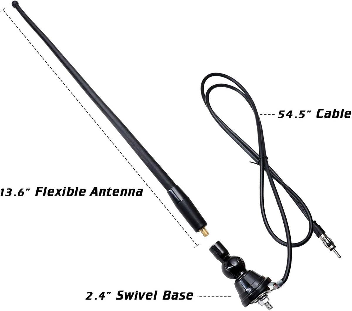 16 Inch Black AM/FM Marine Antenna O1419