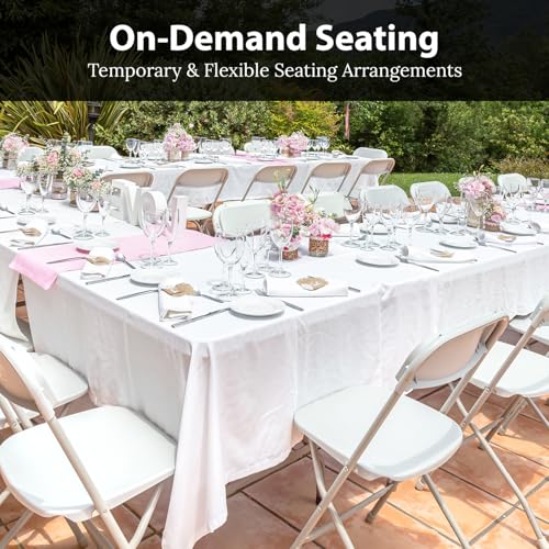 White 4 Pack Foldable Plastic Chair A200