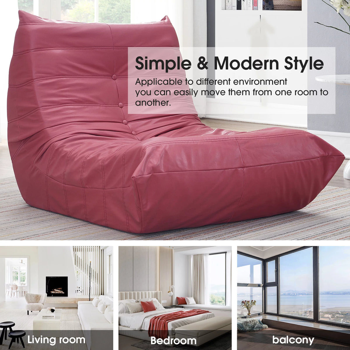 Oversized Armless Lounge Chair K462299