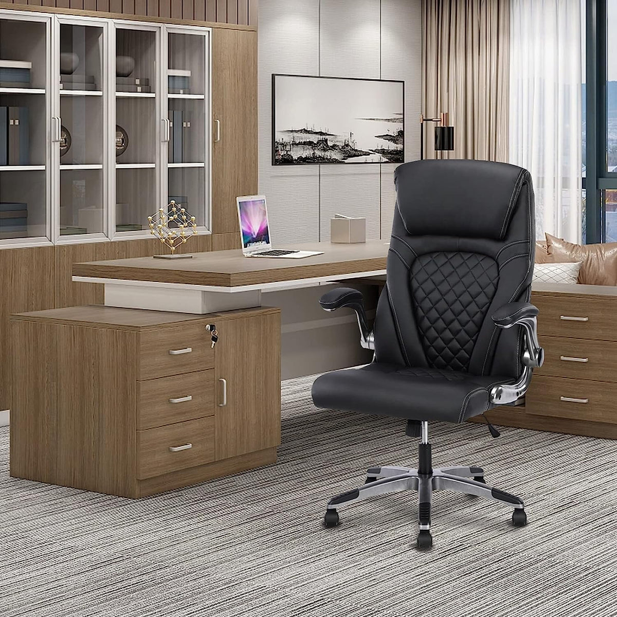 Black Ergonomic Office Chair with Lumbar Support Z9007
