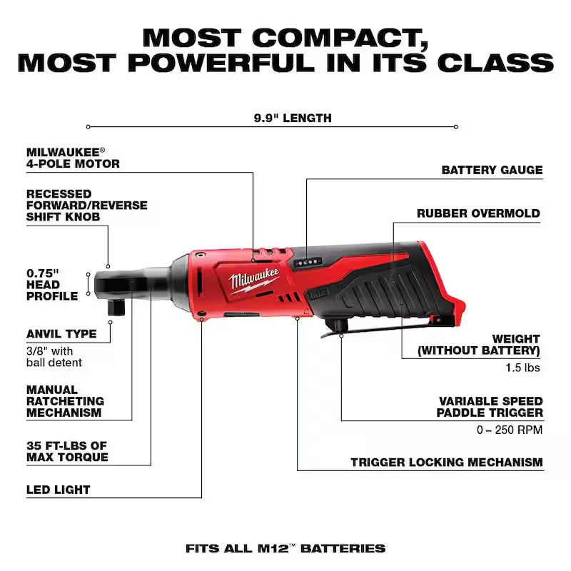 12V Cordless Brushless Cut Off Saw Kit with Ratchet V116