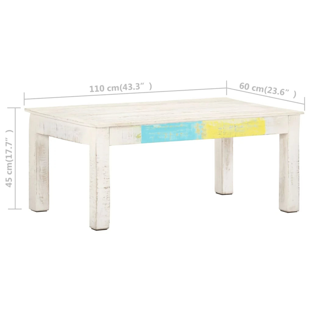 White Wooden Coffee Table A252