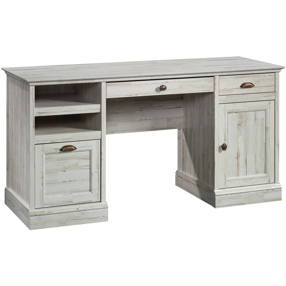 White Plank Finish Executive Desk A762