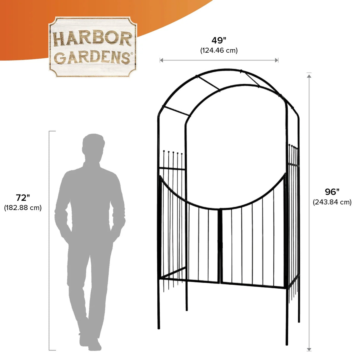 4'1" wide x 8' high x 24" deep Arch and Gate M313840