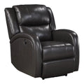 Brown Faux Leather Power Reclining Chair R134