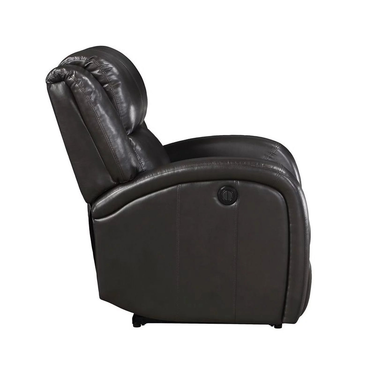 Brown Faux Leather Power Reclining Chair R134
