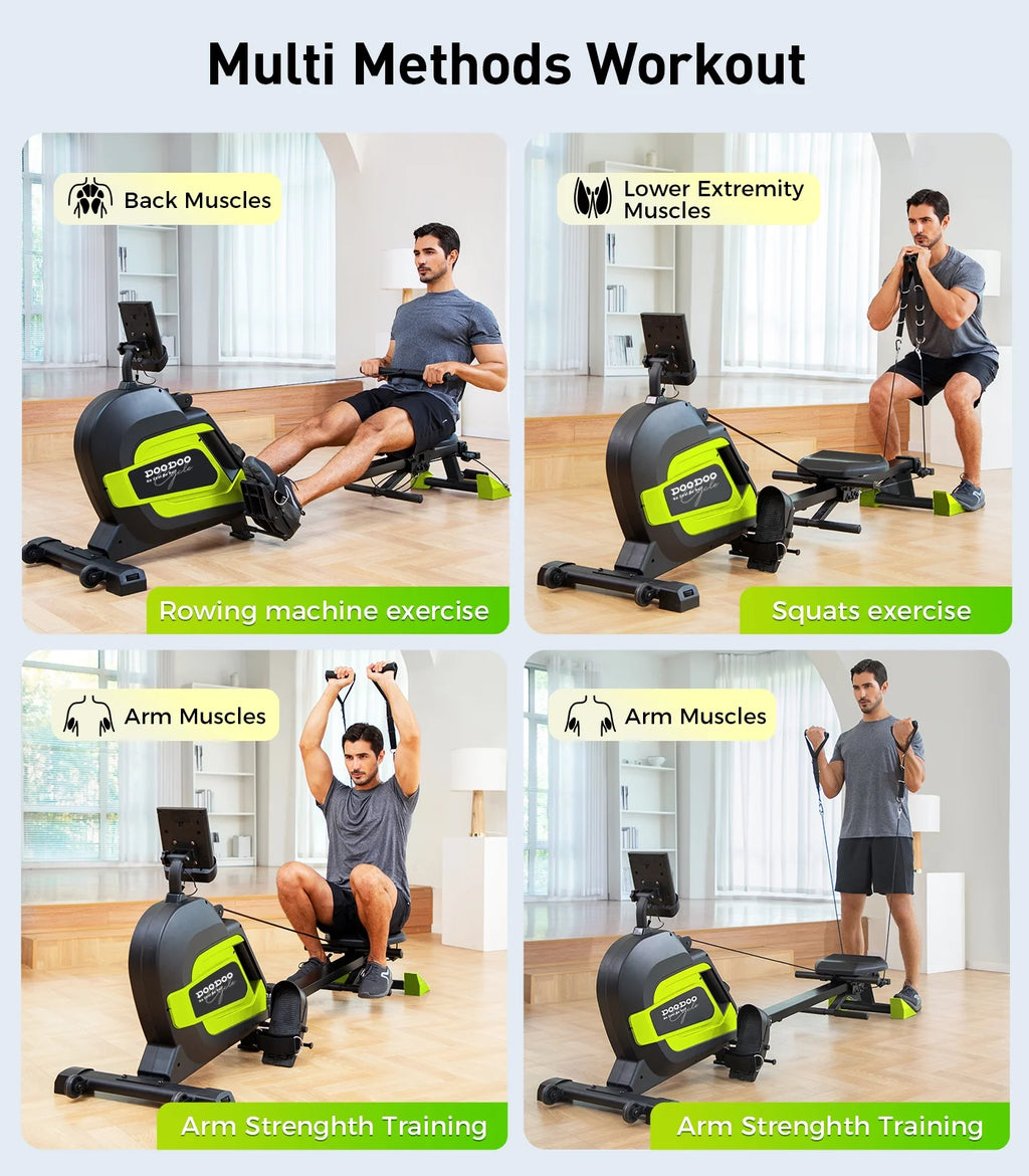 350 LB Capacity Foldable Magnetic Rowing Machine Q19773